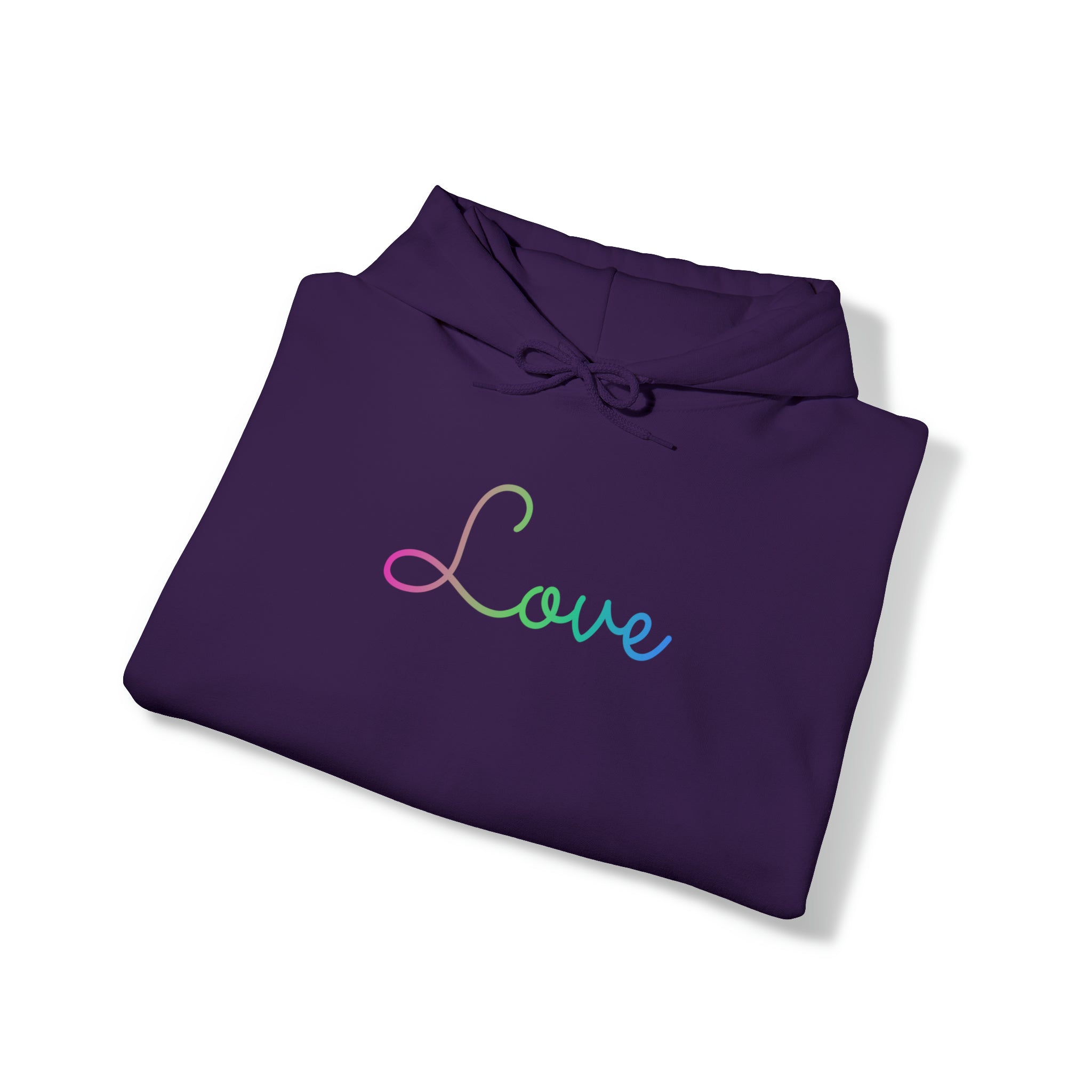 Polysexual Love Script Hoodie: Subtly Elegant Pride Sweatshirt