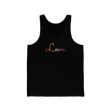 Lesbian Love Script Tank: Subtly Elegant Pride Tank-Top