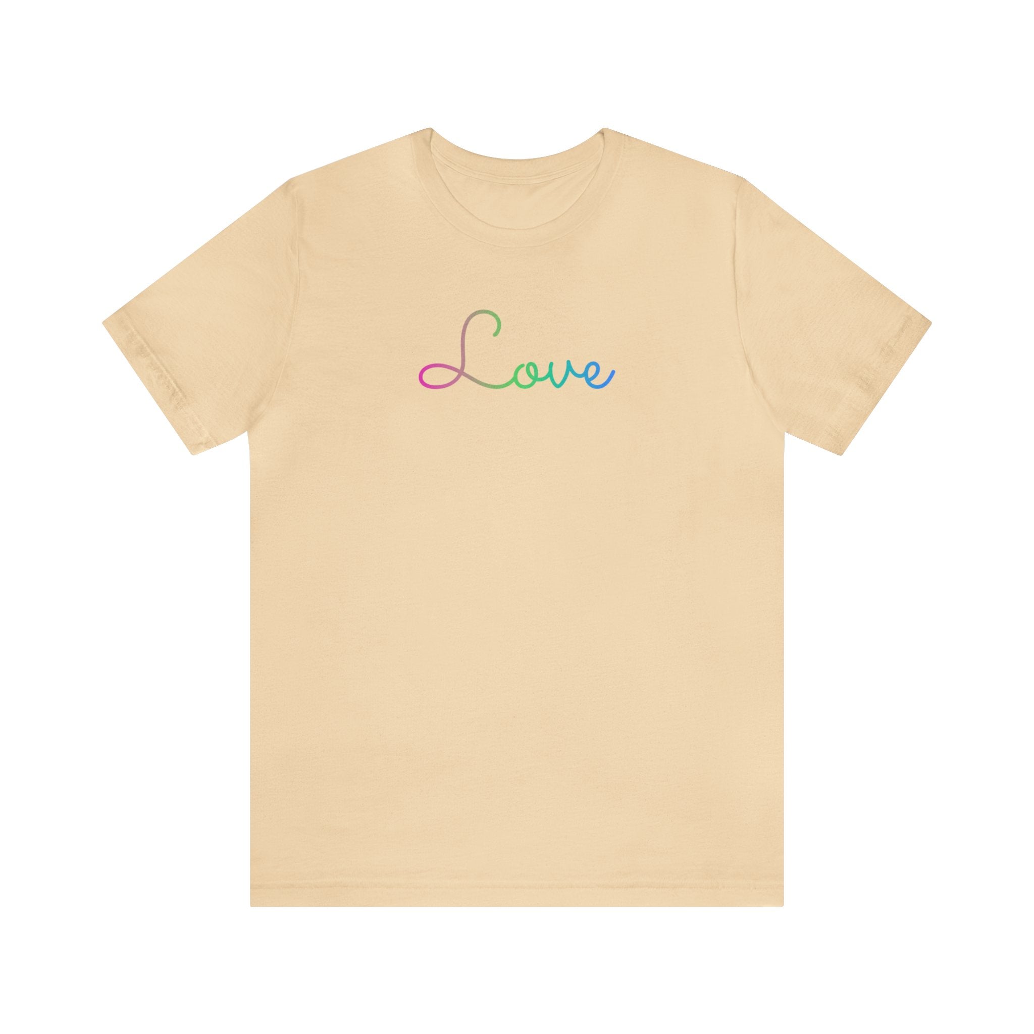 Polysexual Love Script Tee: Subtly Elegant Pride T-Shirt