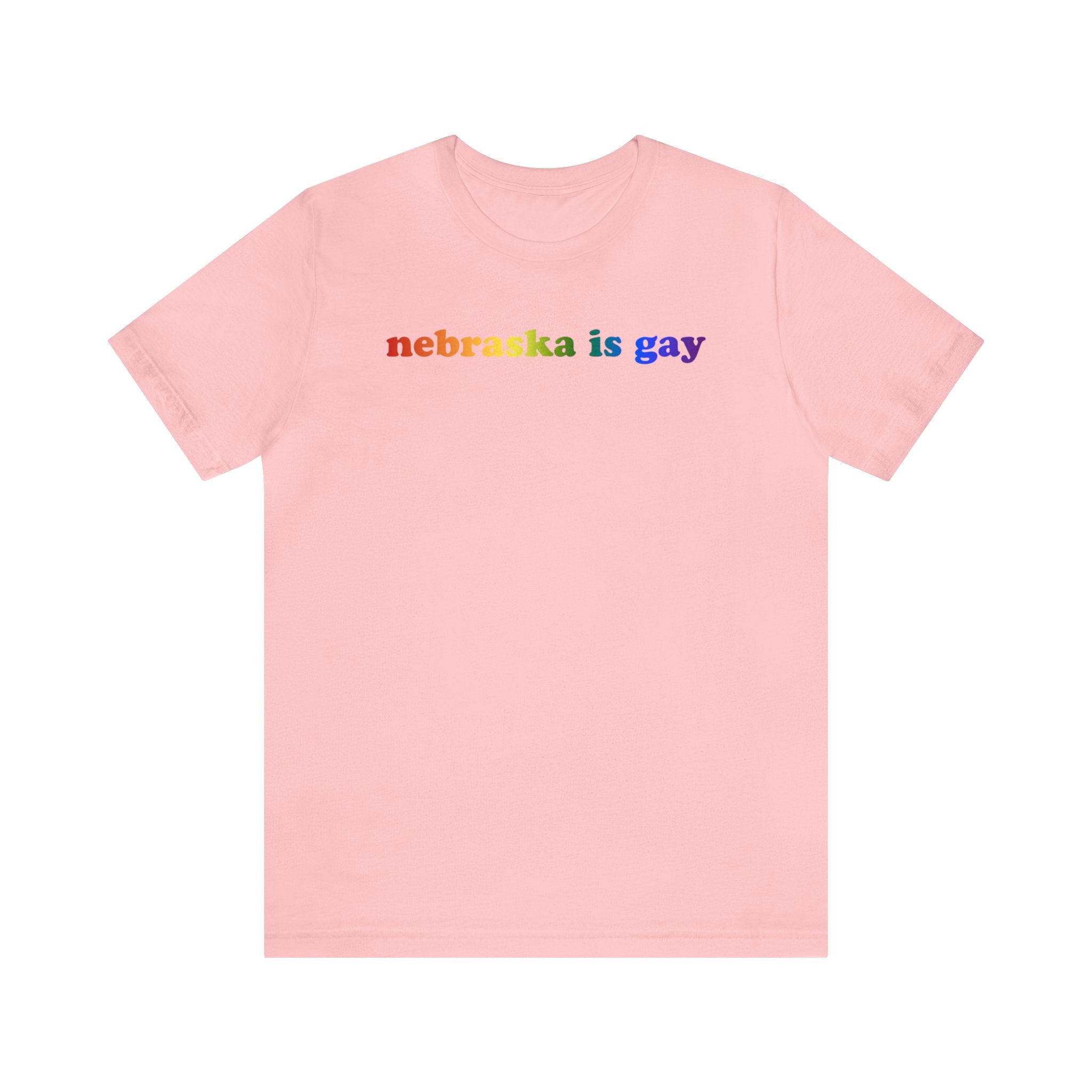 Nebraska is Gay Pride T-Shirt: LGBTQ+ Flag Gradient Tee