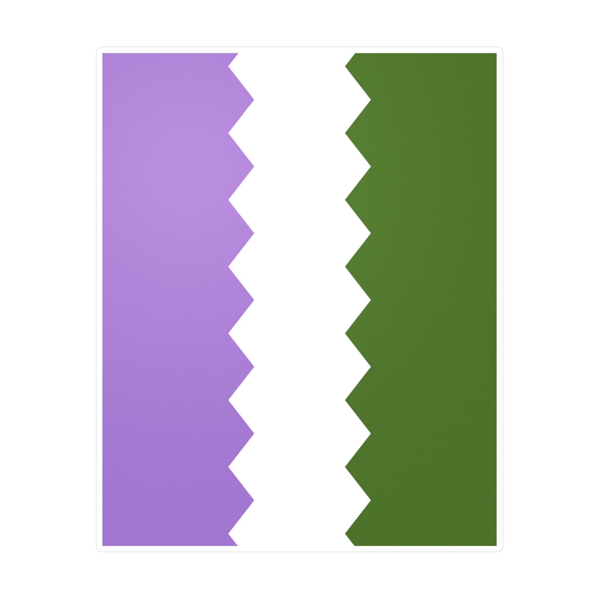 Genderqueer Flag Wavey Decal: Sharp Pride Sticker