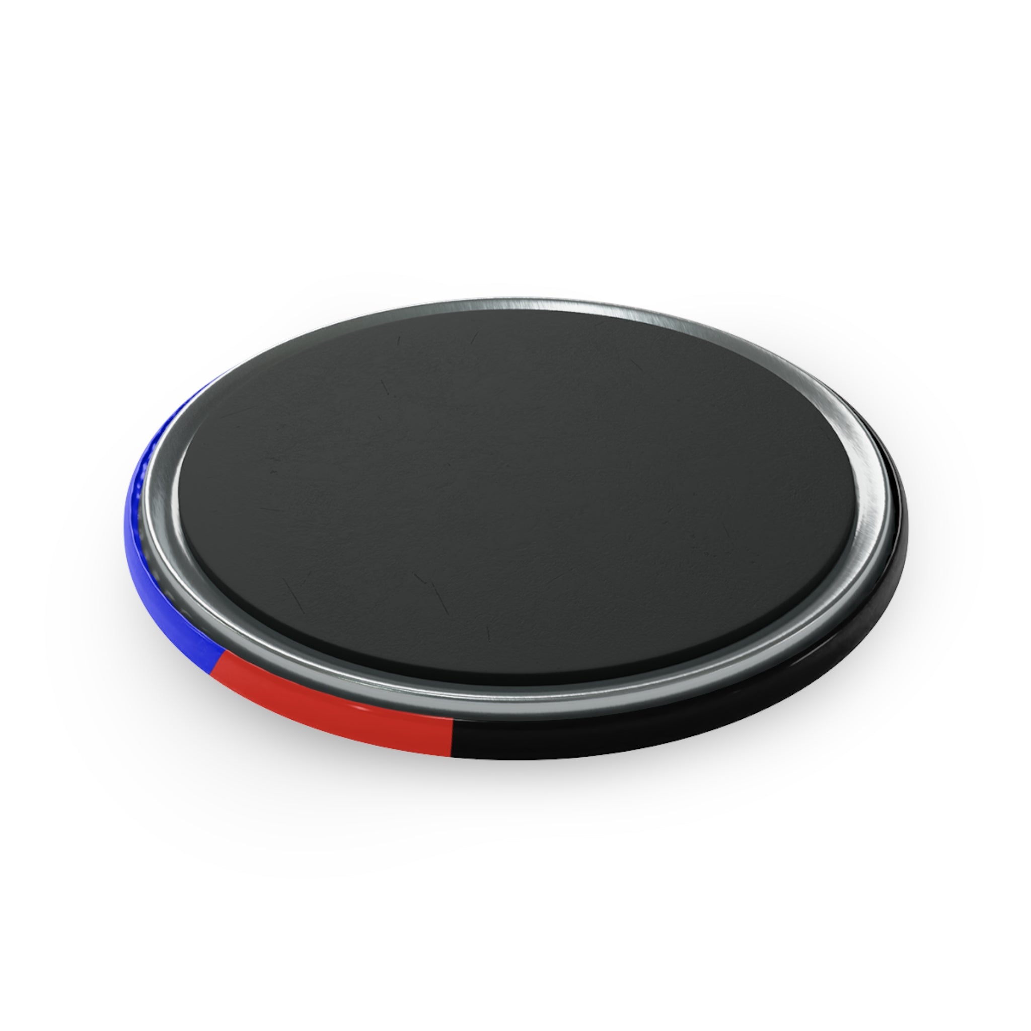 Polyamory Pride Flag Magnet: Ripple Round Button for Fridge