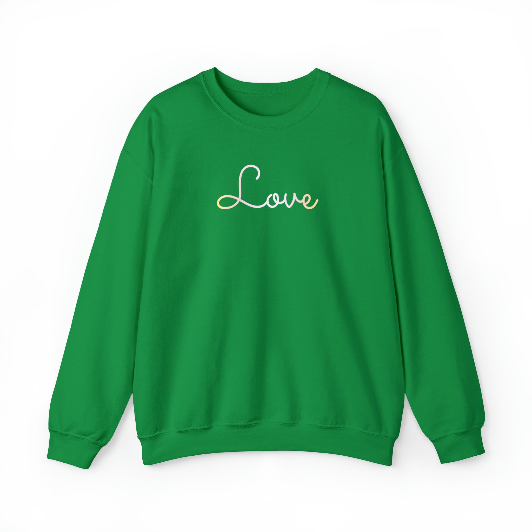 Pangender Love Script Sweatshirt: Subtly Elegant Pride Sweater