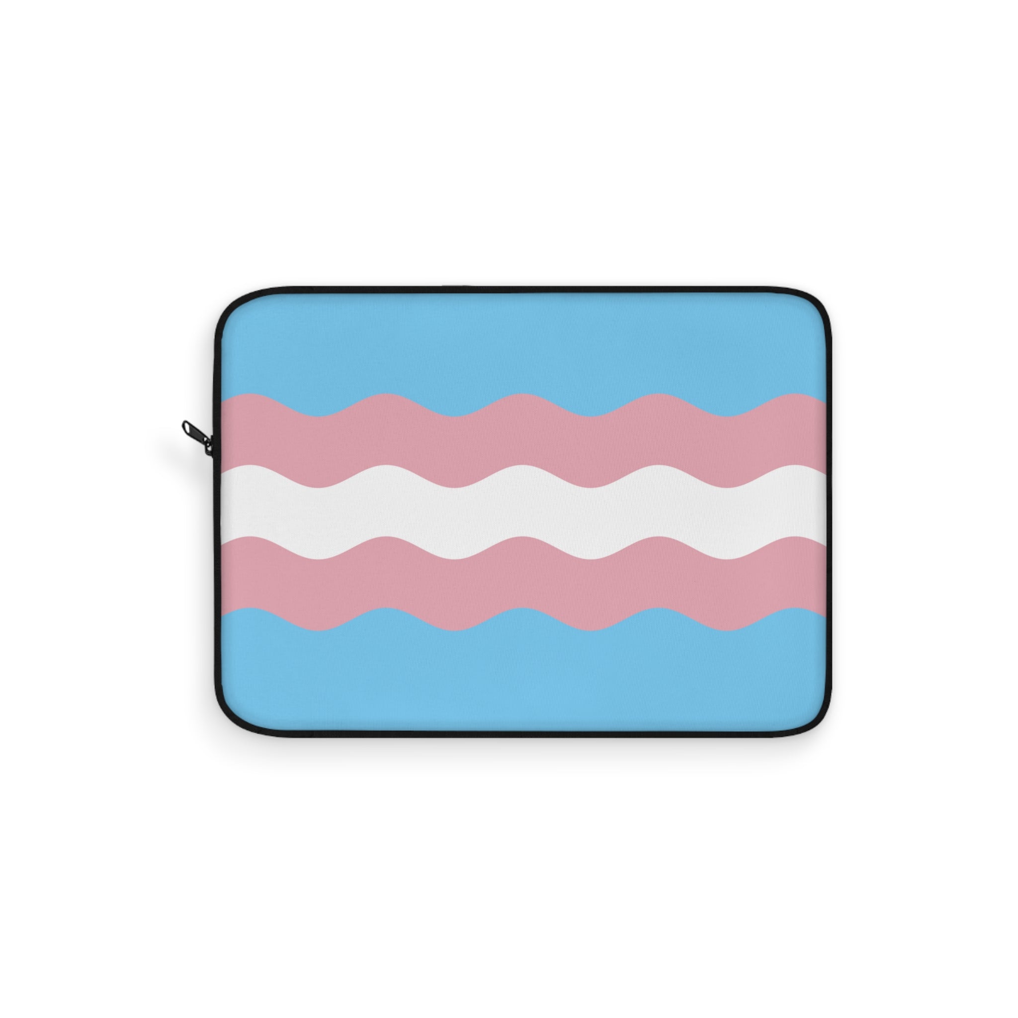 Transgender Pride Flag Laptop Sleeve: Ripple Print Protective Case