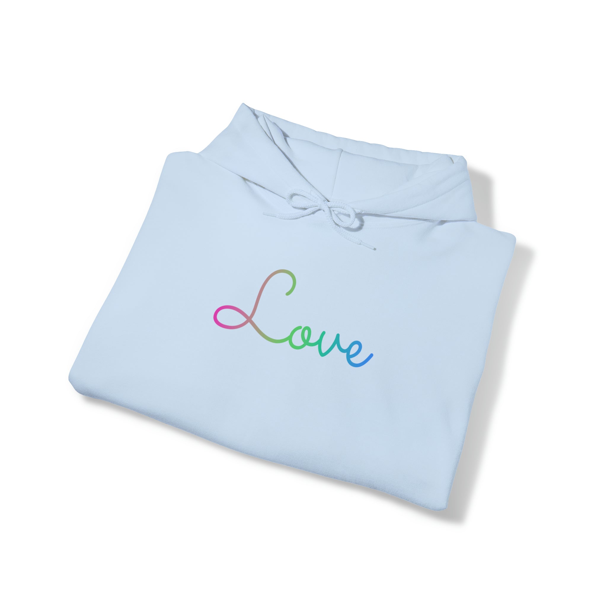 Polysexual Love Script Hoodie: Subtly Elegant Pride Sweatshirt