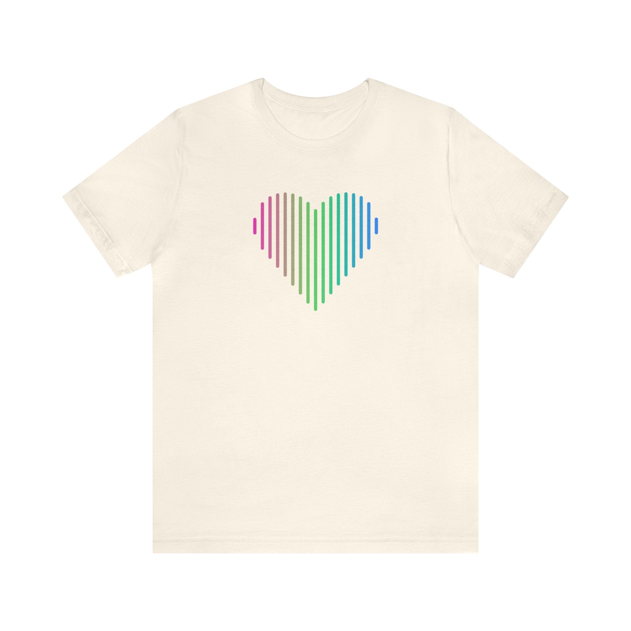 Polysexual Heart Lines T-Shirt: Pride Gradient Tee