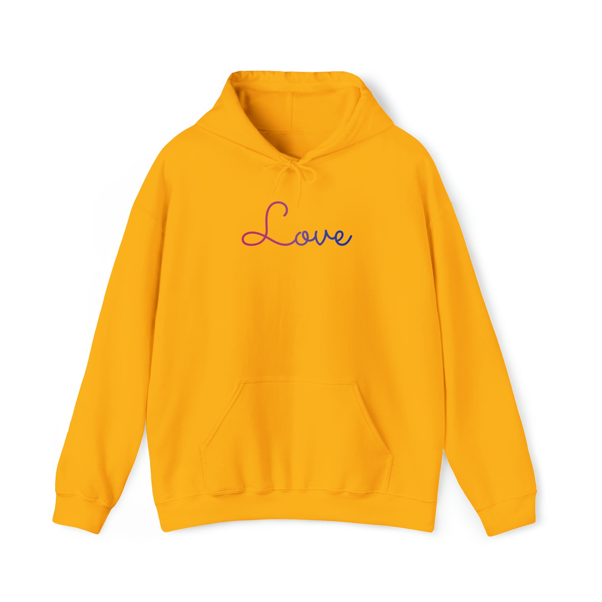 Bisexual Love Script Hoodie: Subtly Elegant Pride Sweatshirt