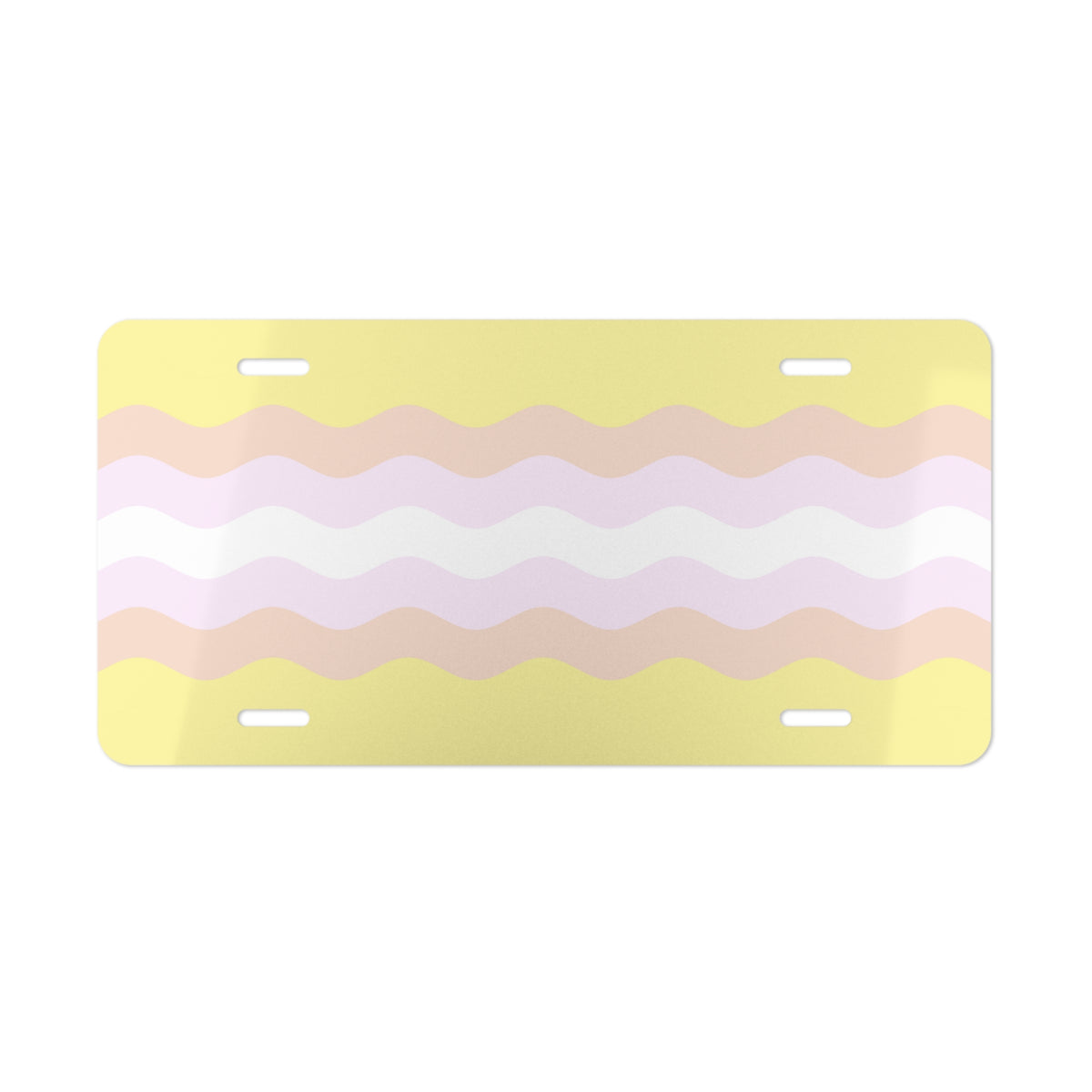 Pangender Flag Ripple Vanity License Plate: Wavey Design for Cars