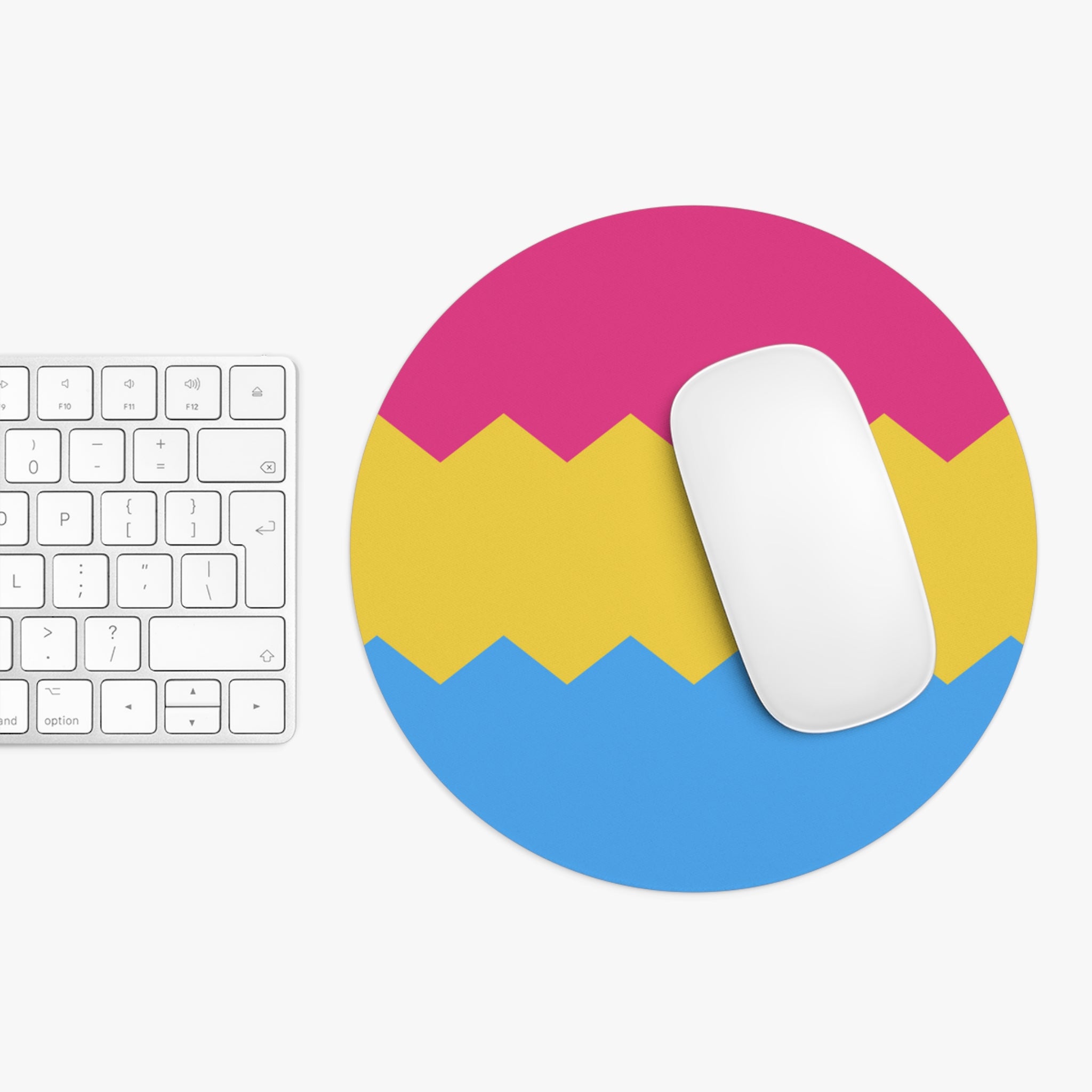 Pansexual Flag Wavey Mousepad: Sharp Design for Desk