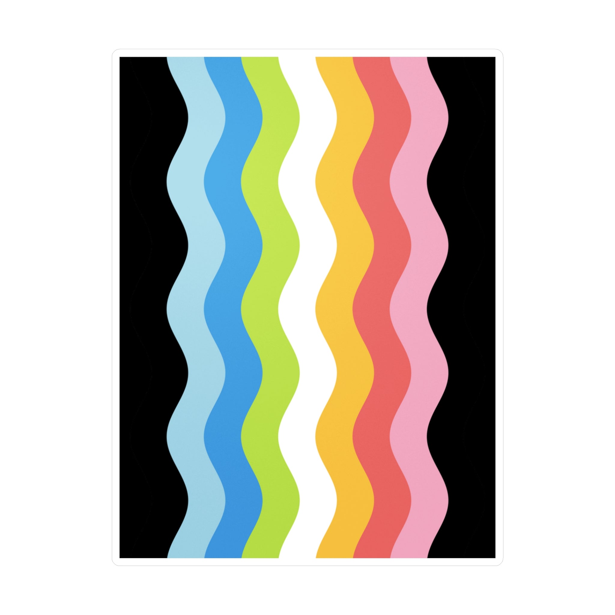 Queer Pride Flag Ripple Decal: Wavey Pride Sticker