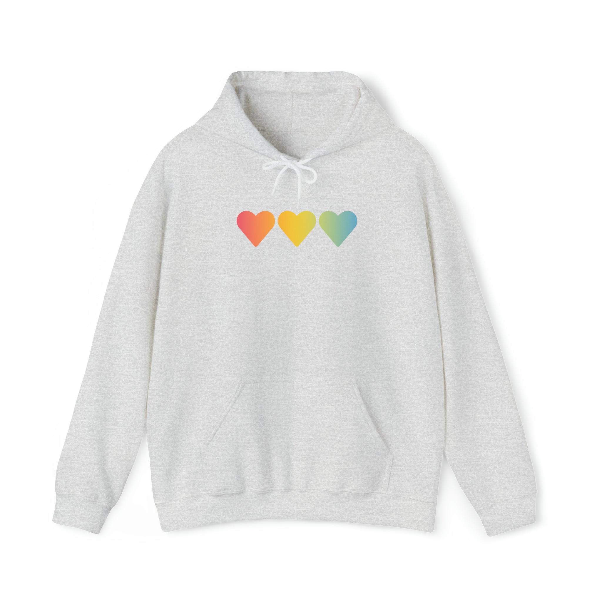Pansexual Flag Hearts Hoodie: Pride LGBTQ+ Gradient Design