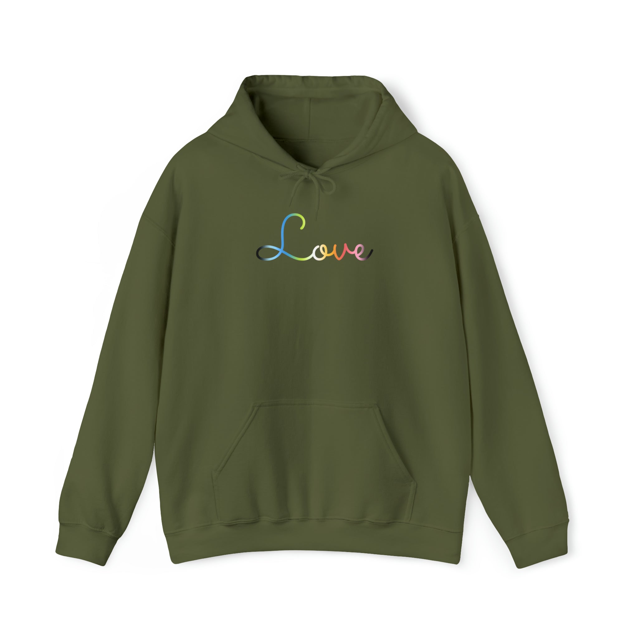 Queer Love Script Hoodie: Subtly Elegant Pride Sweatshirt