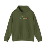 Queer Love Script Hoodie: Subtly Elegant Pride Sweatshirt