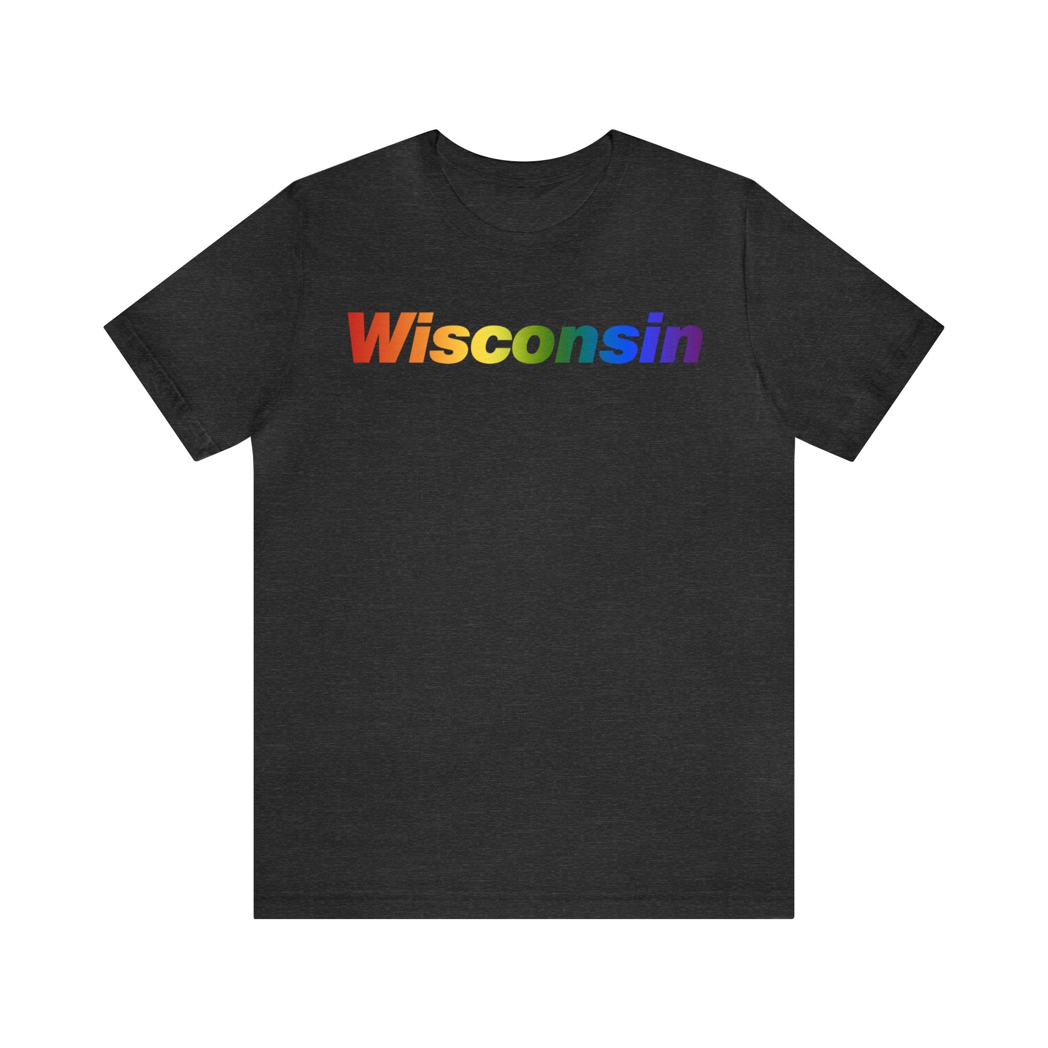 Wisconsin Tee: Vibrant Pride Gradient Design