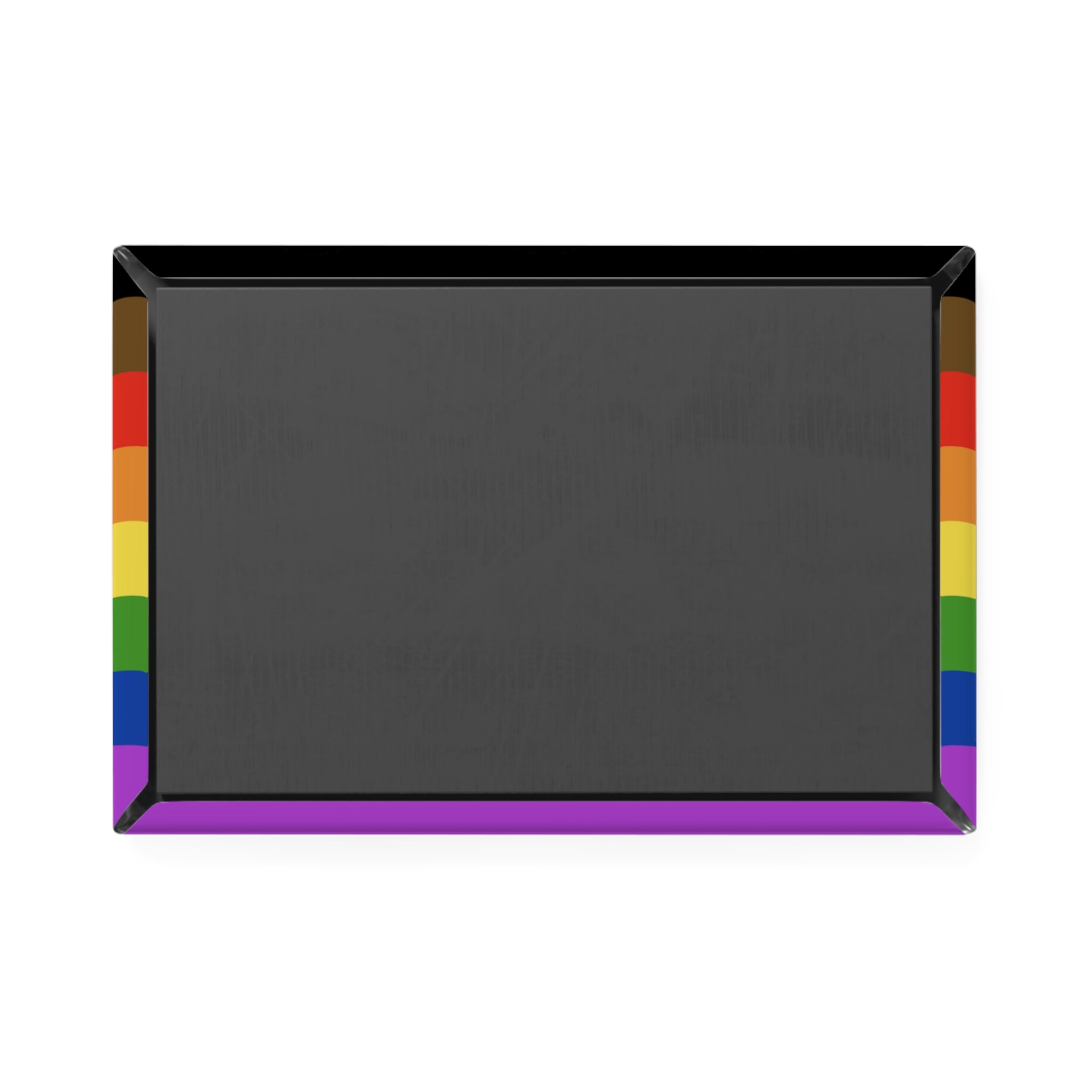 Philadelphia Pride Flag Magnet: Ripple Rectangle Button for Fridge