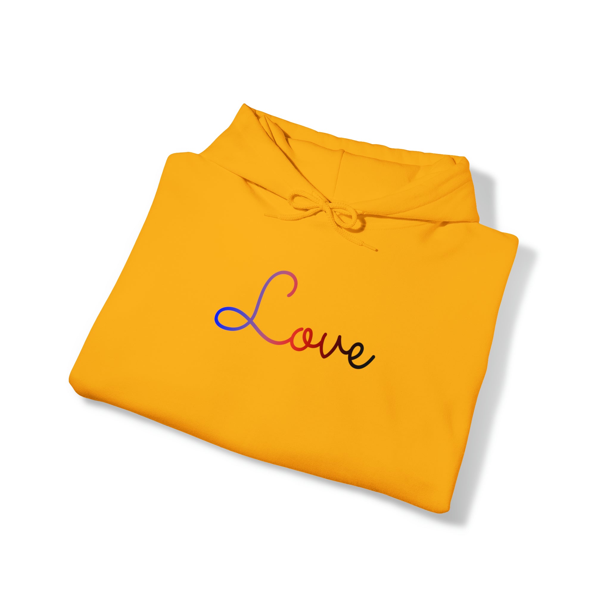 Polyamory Love Script Hoodie: Subtly Elegant Pride Sweatshirt