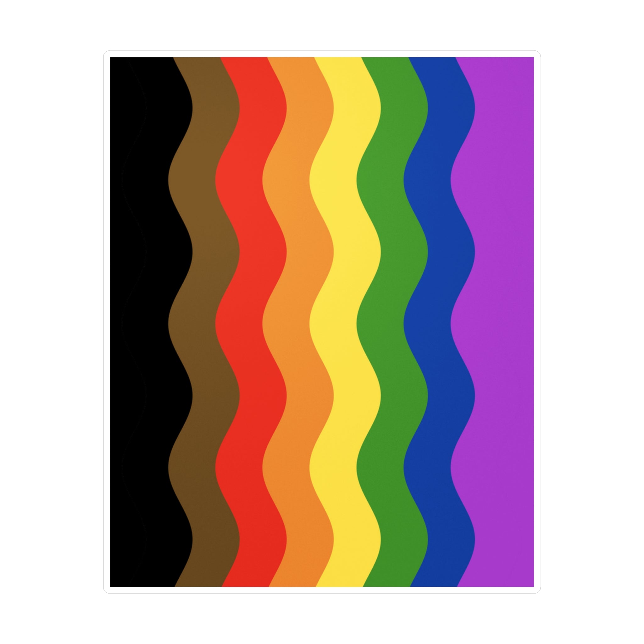 Philly Pride Flag Ripple Decal: Wavey Pride Sticker