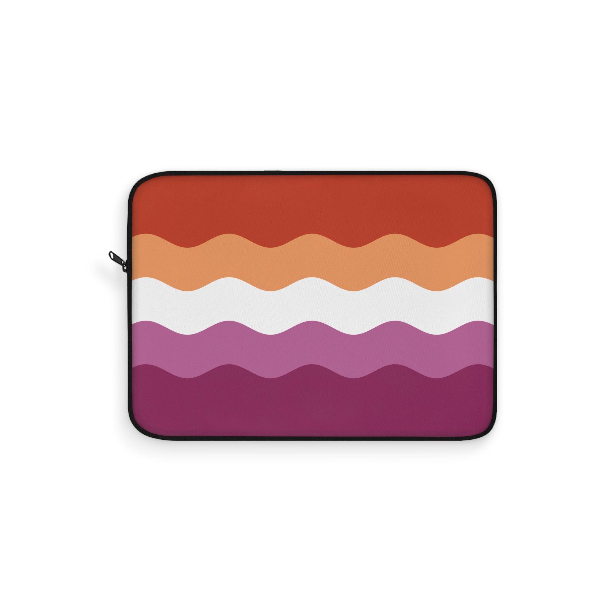 Lesbian Pride Flag Laptop Sleeve: Ripple Print Protective Case