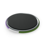 Genderqueer Pride Flag Magnet: Wavey Round Button for Fridge