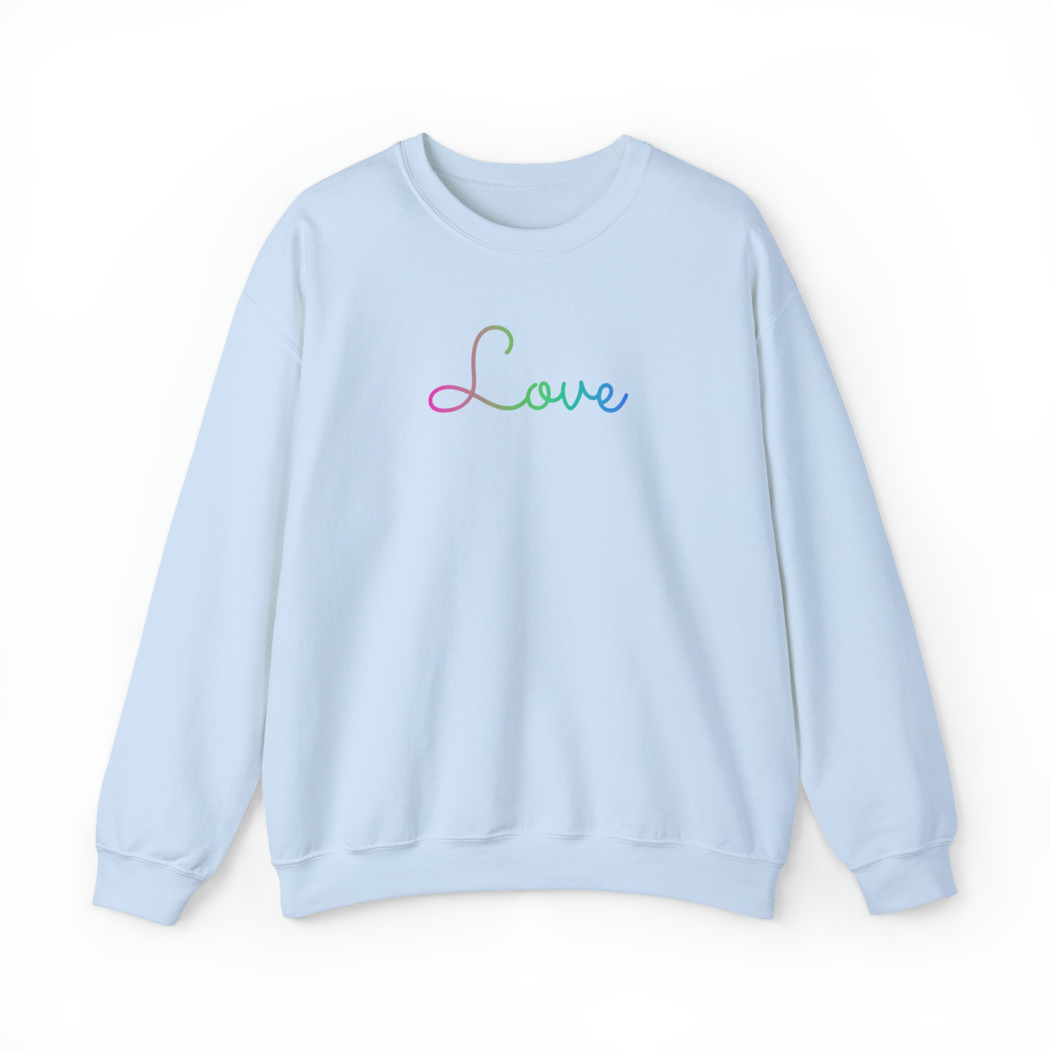 Polysexual Love Script Sweatshirt: Subtly Elegant Pride Sweater