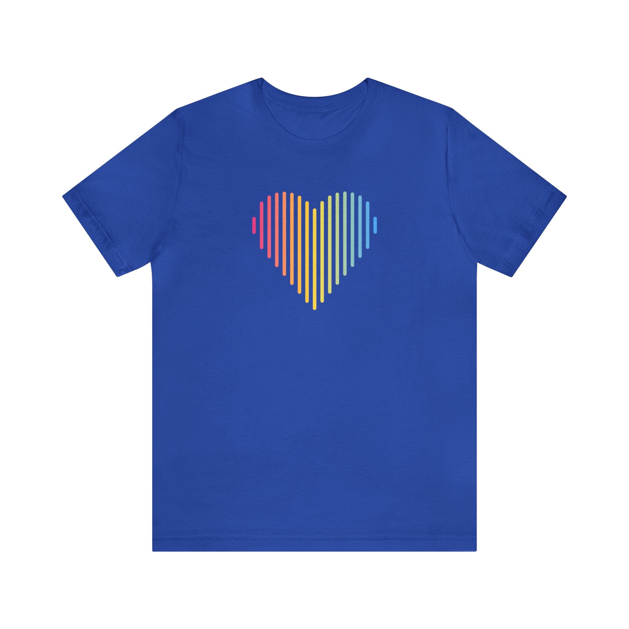 Pansexual Heart Lines T-Shirt: Pride Gradient Tee