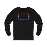 South Dakota Pride Flag Long Sleeve Tee: Rainbow LGBTQ+ State Silhouette Distressed Long Sleeve T-Shirt