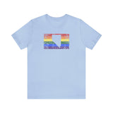 Nevada Pride Flag Tee: Rainbow LGBTQ+ State Silhouette Distressed Shirt