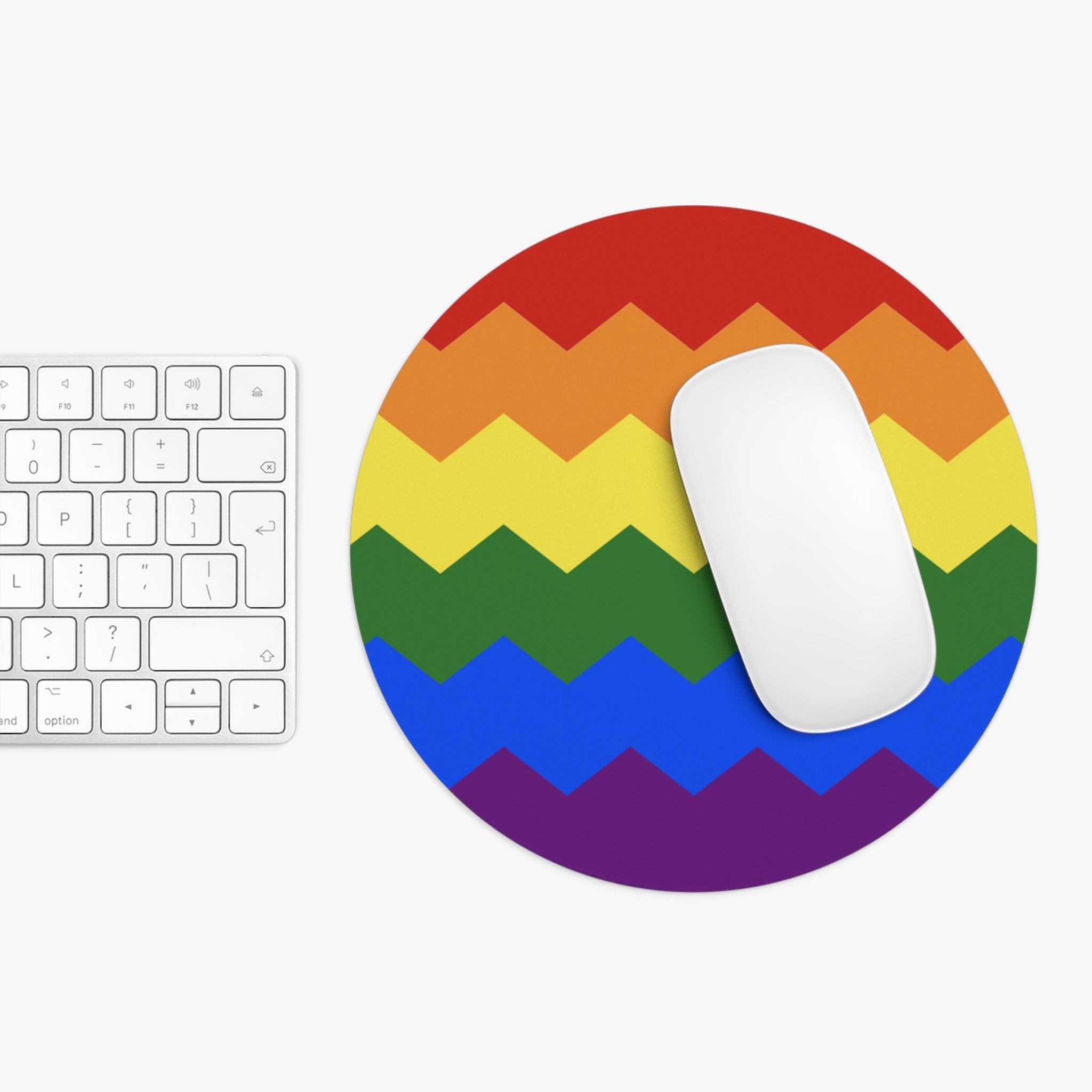 Pride Flag Wavey Mousepad: Sharp Design for Desk