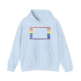Colorado Pride Flag Hoodie: Rainbow LGBTQ+ State Silhouette Distressed Hooded Sweatshirt