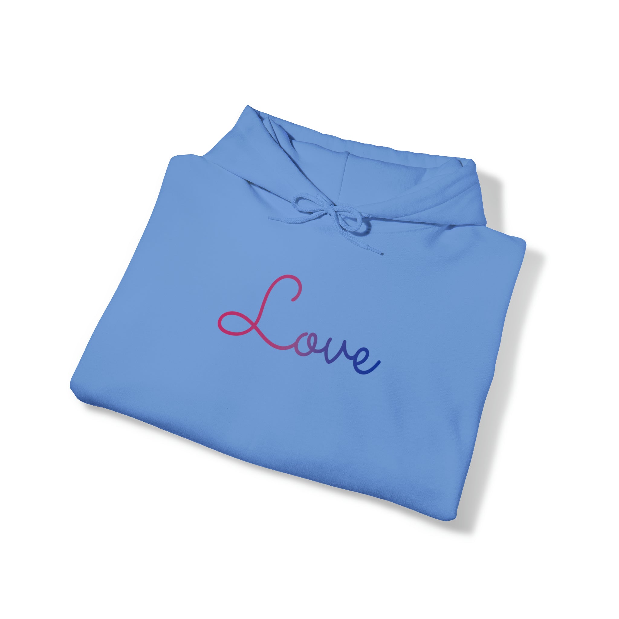 Bisexual Love Script Hoodie: Subtly Elegant Pride Sweatshirt