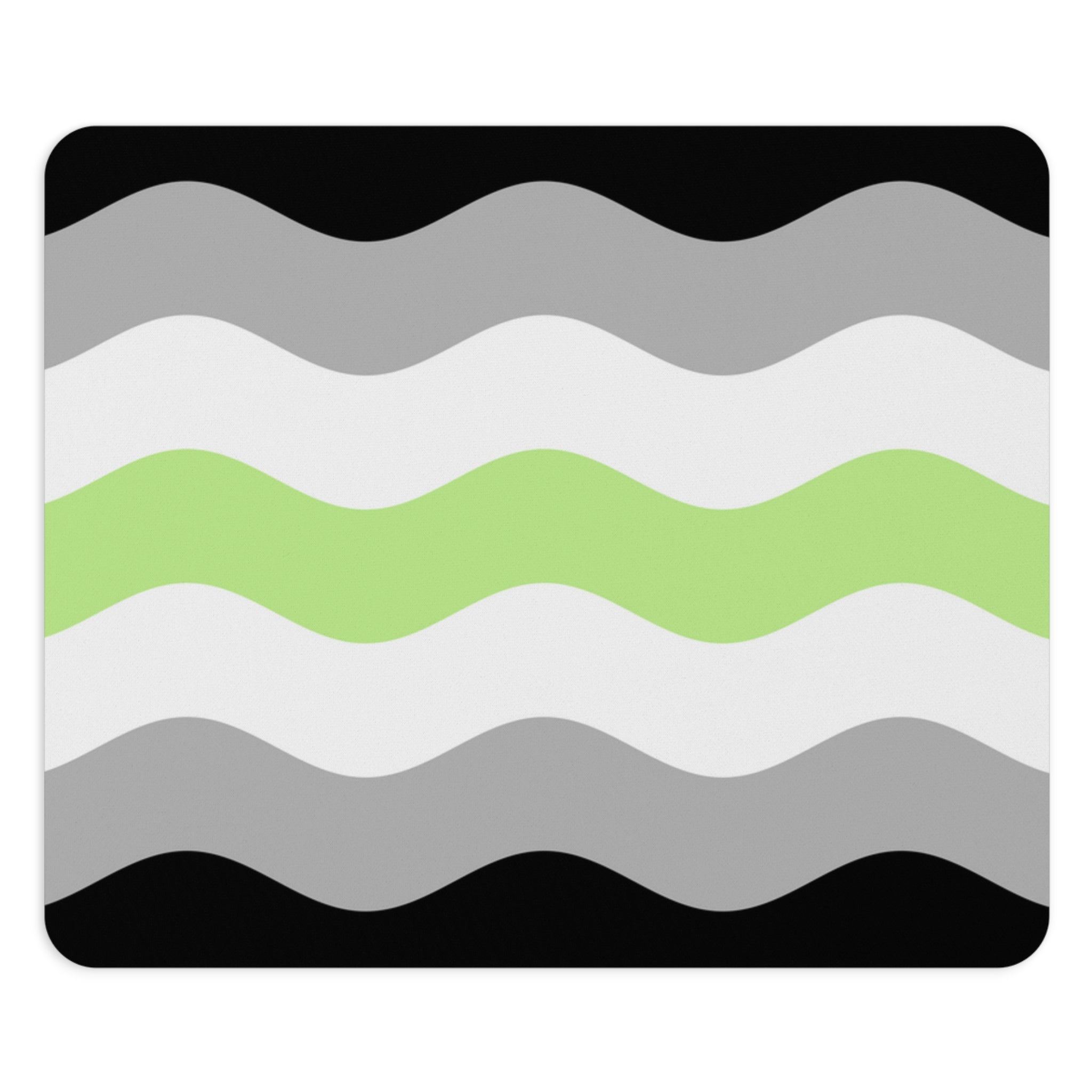 Agender Flag Ripple Mousepad: Wavey Design for Desk
