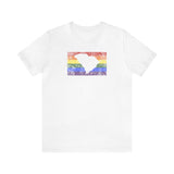 South Carolina Pride Flag Tee: Rainbow LGBTQ+ State Silhouette Distressed Shirt