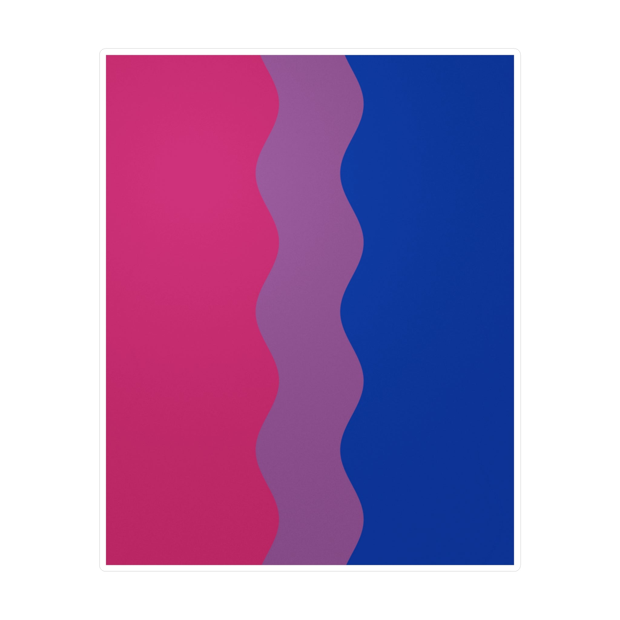 Bisexual Flag Ripple Decal: Wavey Pride Sticker