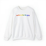Nebraska is Gay Pride Sweatshirt: LGBTQ+ Flag Gradient Sweater