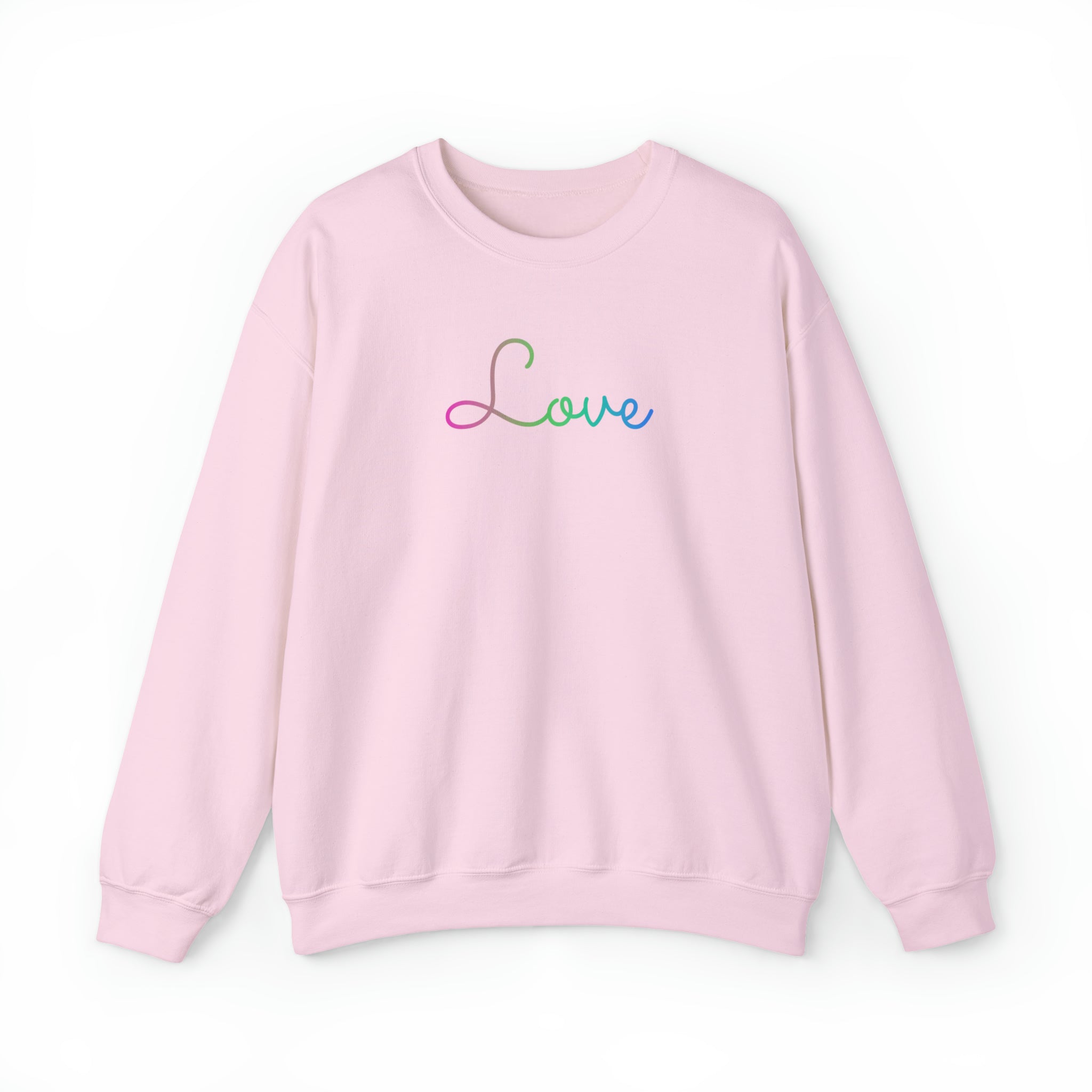 Polysexual Love Script Sweatshirt: Subtly Elegant Pride Sweater