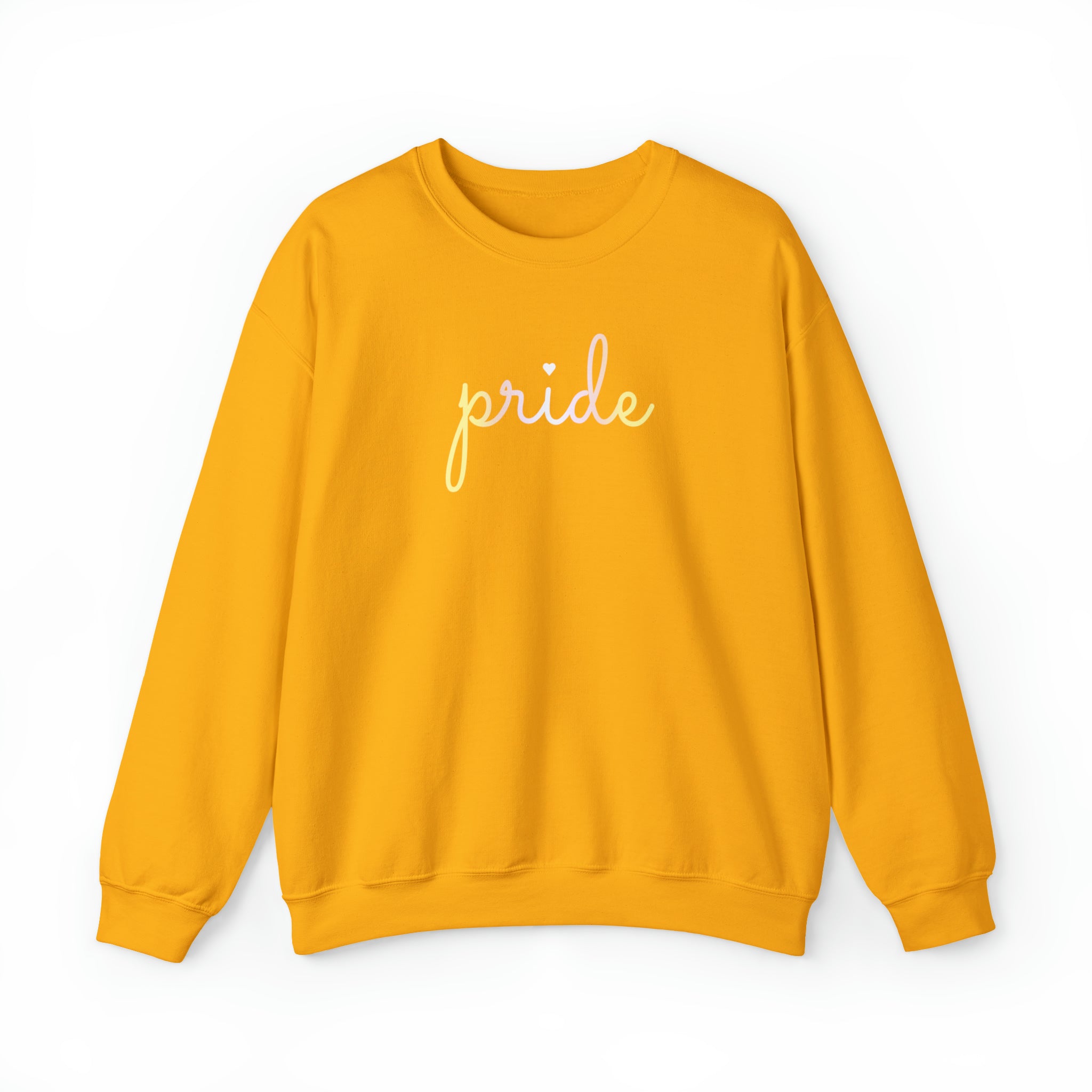 Pangender Pride Sweater: Flowing Cursive 'Pride' in Gradient Hues