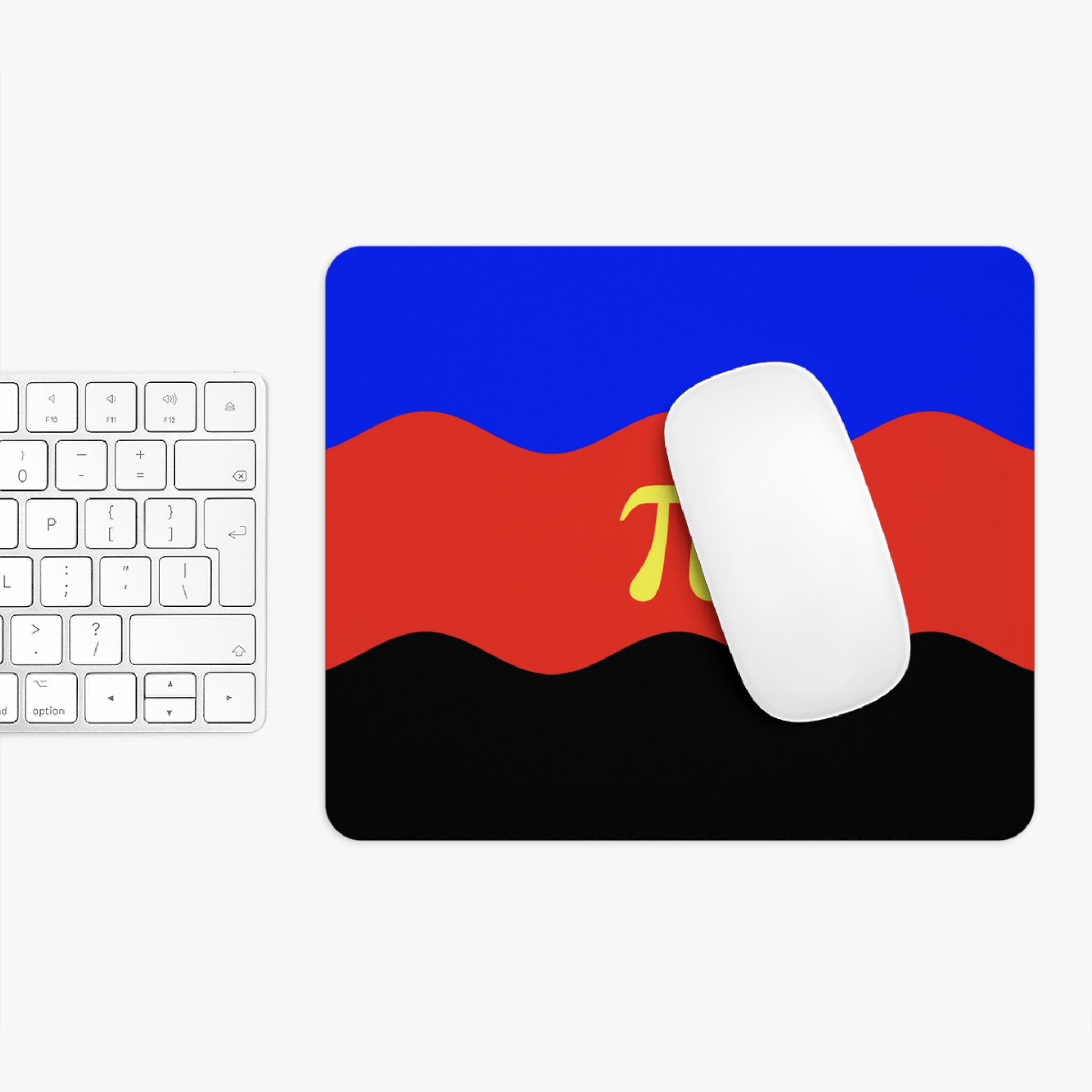Polyamory Flag Ripple Mousepad: Wavey Design for Desk