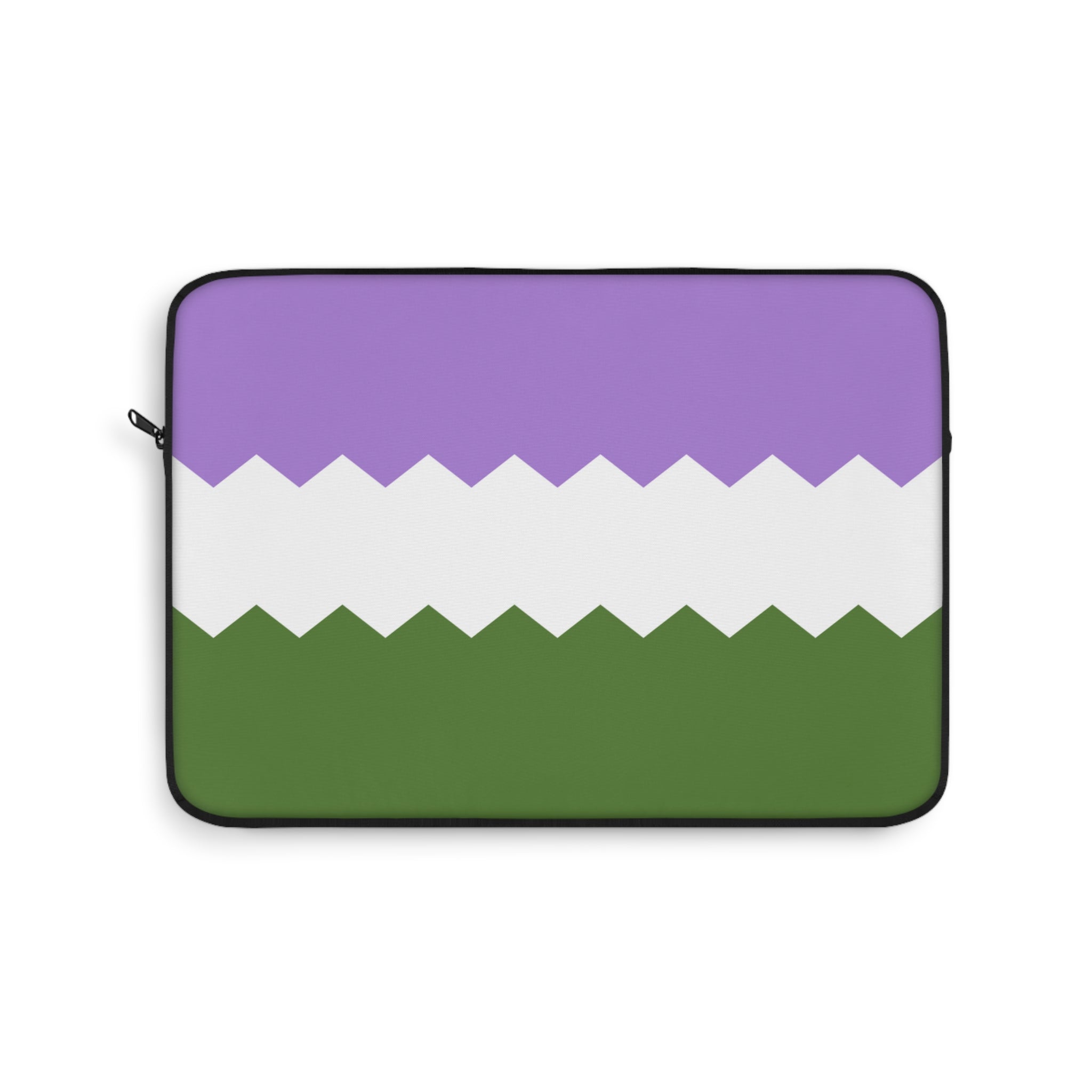 Genderqueer Pride Flag Laptop Sleeve: Wavey Print Protective Case
