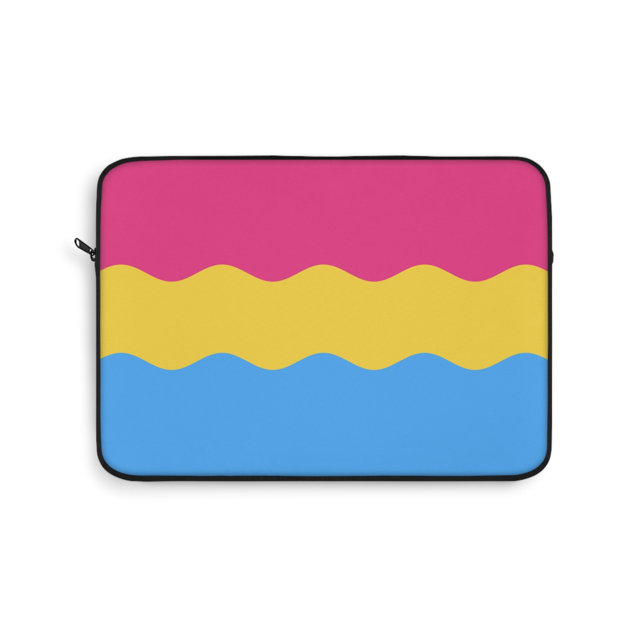 Pansexual Pride Flag Laptop Sleeve: Ripple Print Protective Case