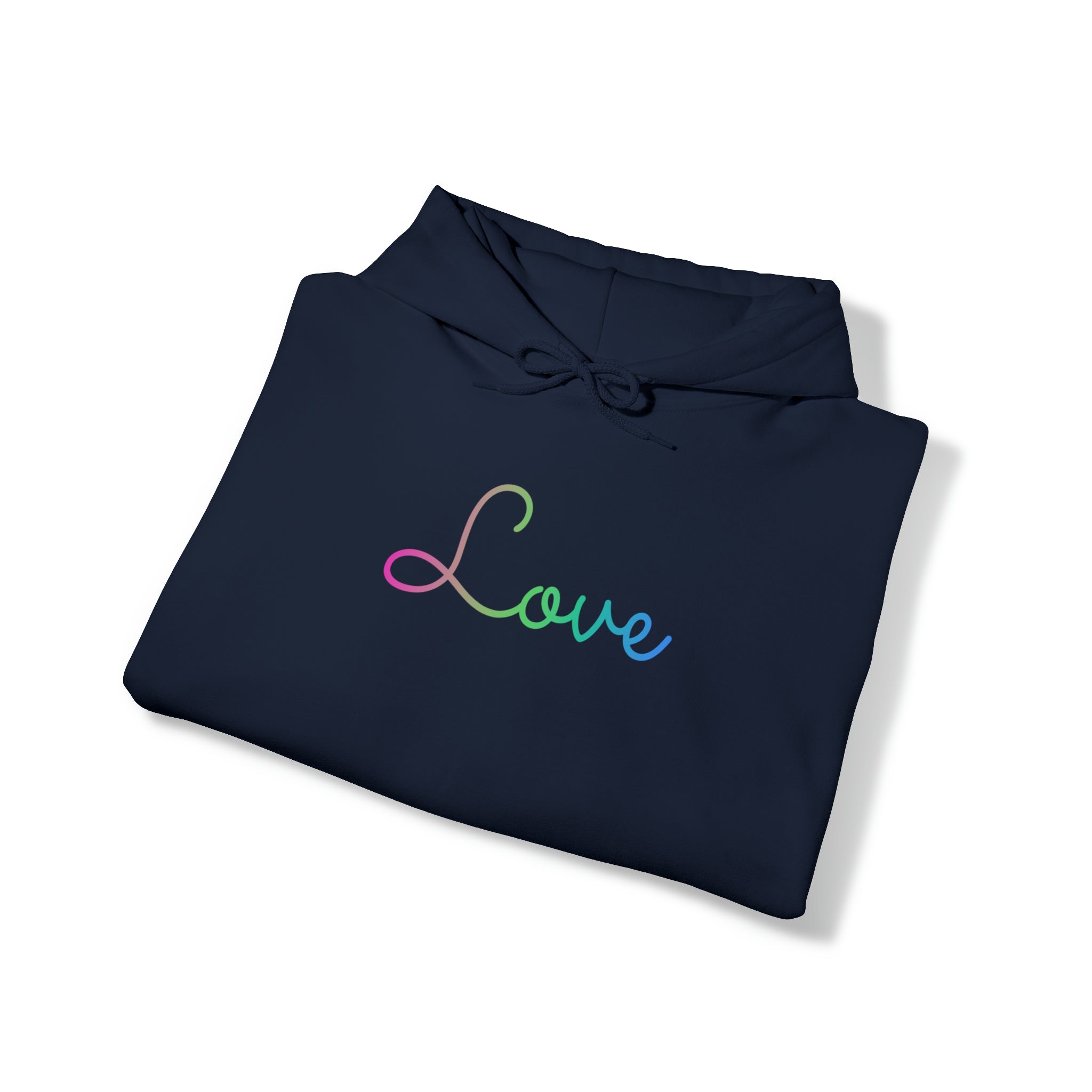 Polysexual Love Script Hoodie: Subtly Elegant Pride Sweatshirt