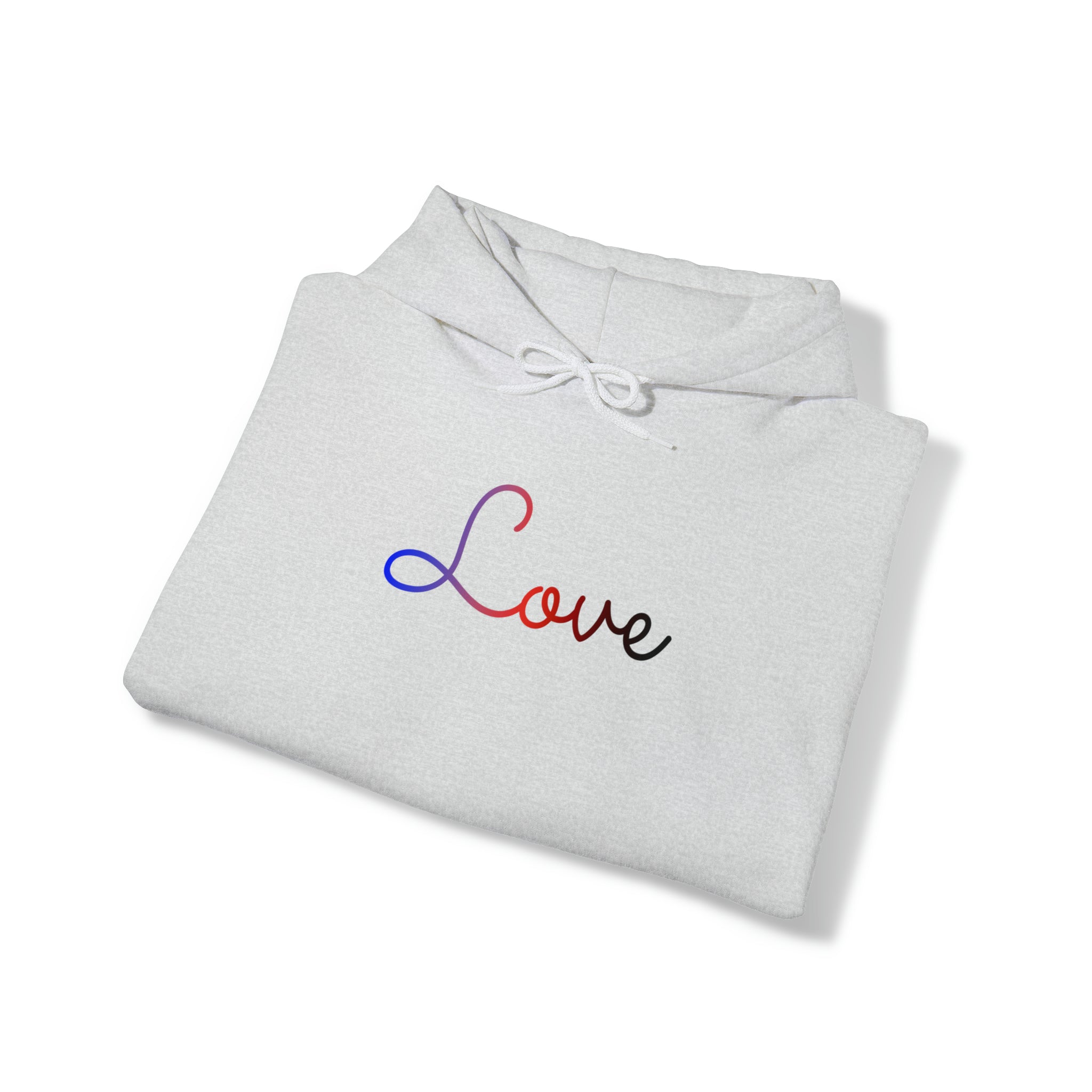 Polyamory Love Script Hoodie: Subtly Elegant Pride Sweatshirt