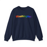 Washington Sweatshirt: Vibrant Pride Gradient Design
