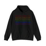 South Carolina LGBTQ+ Pride Flag, Faded Black Hoodie