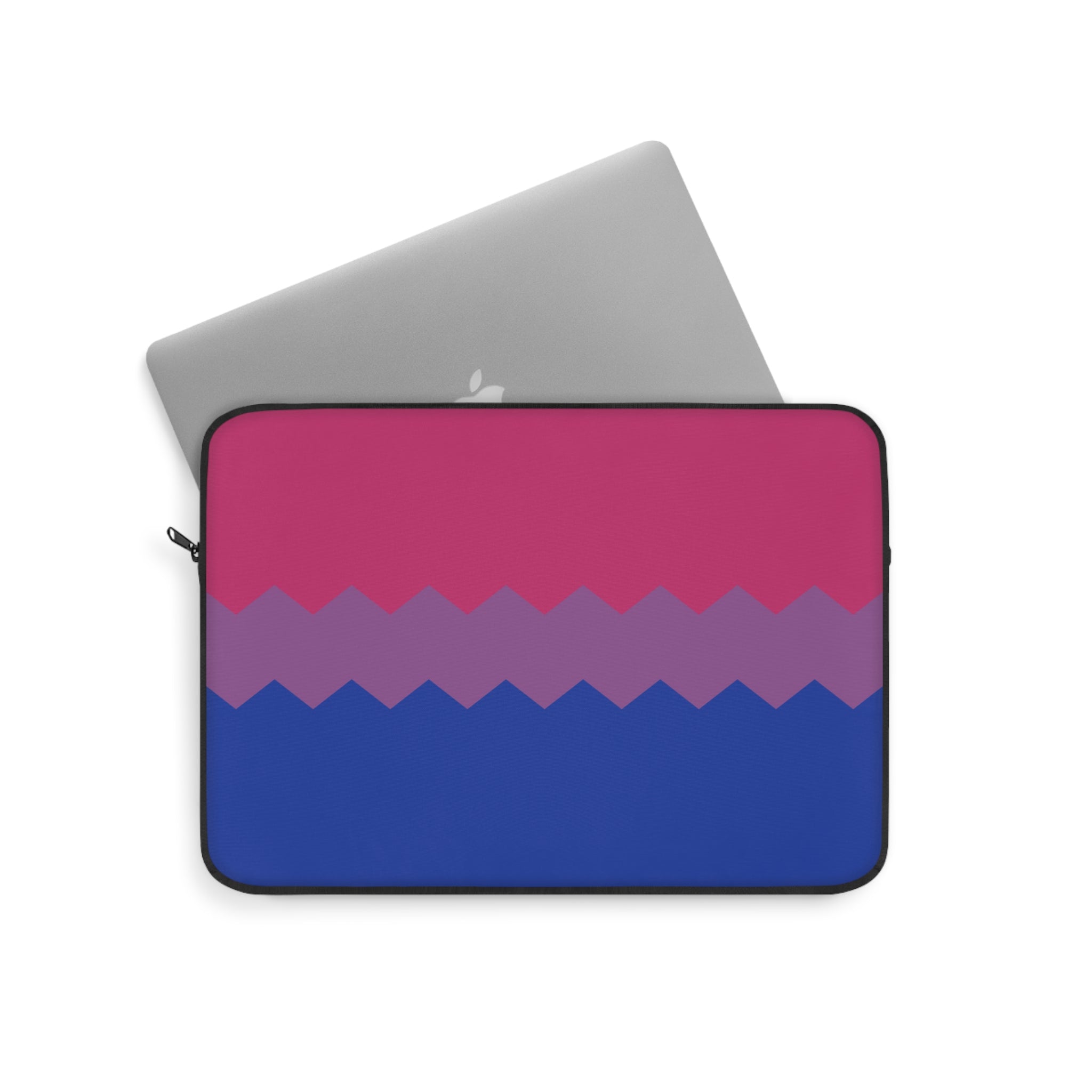 Bisexual Pride Flag Laptop Sleeve: Wavey Print Protective Case