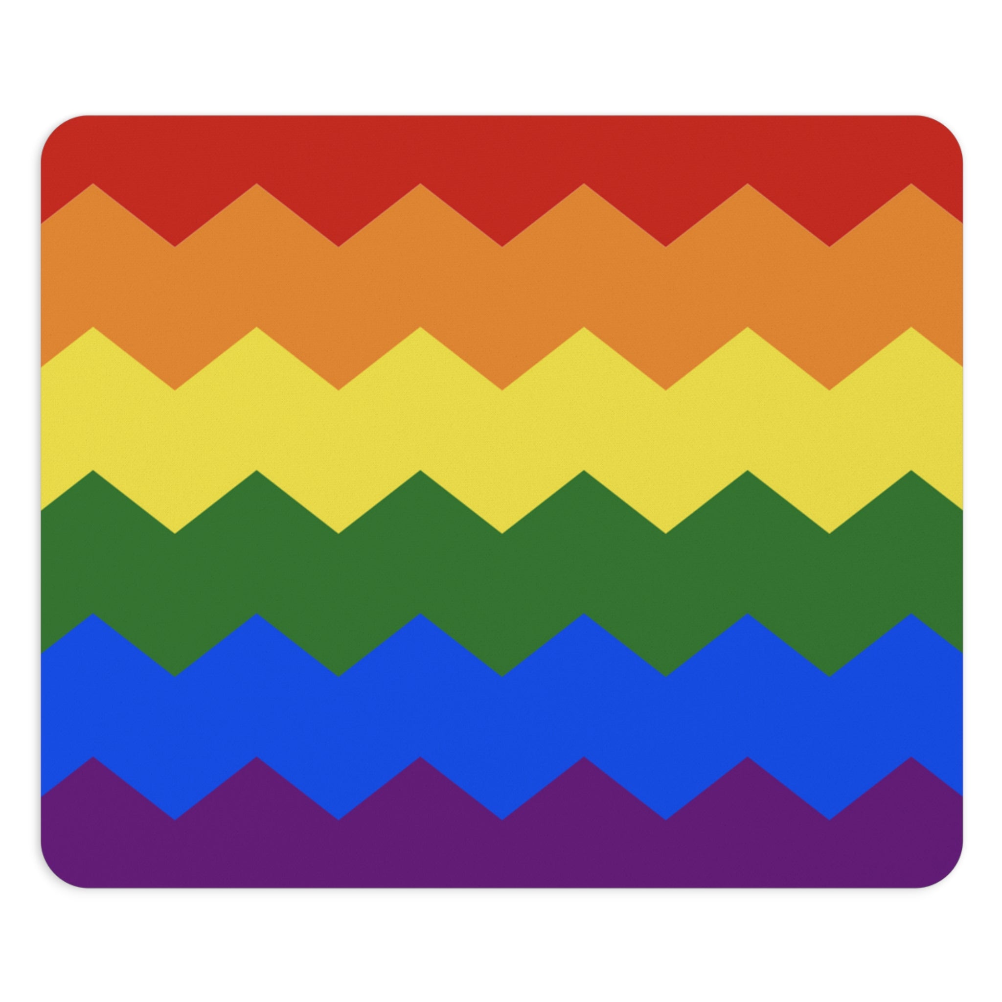 Pride Flag Wavey Mousepad: Sharp Design for Desk