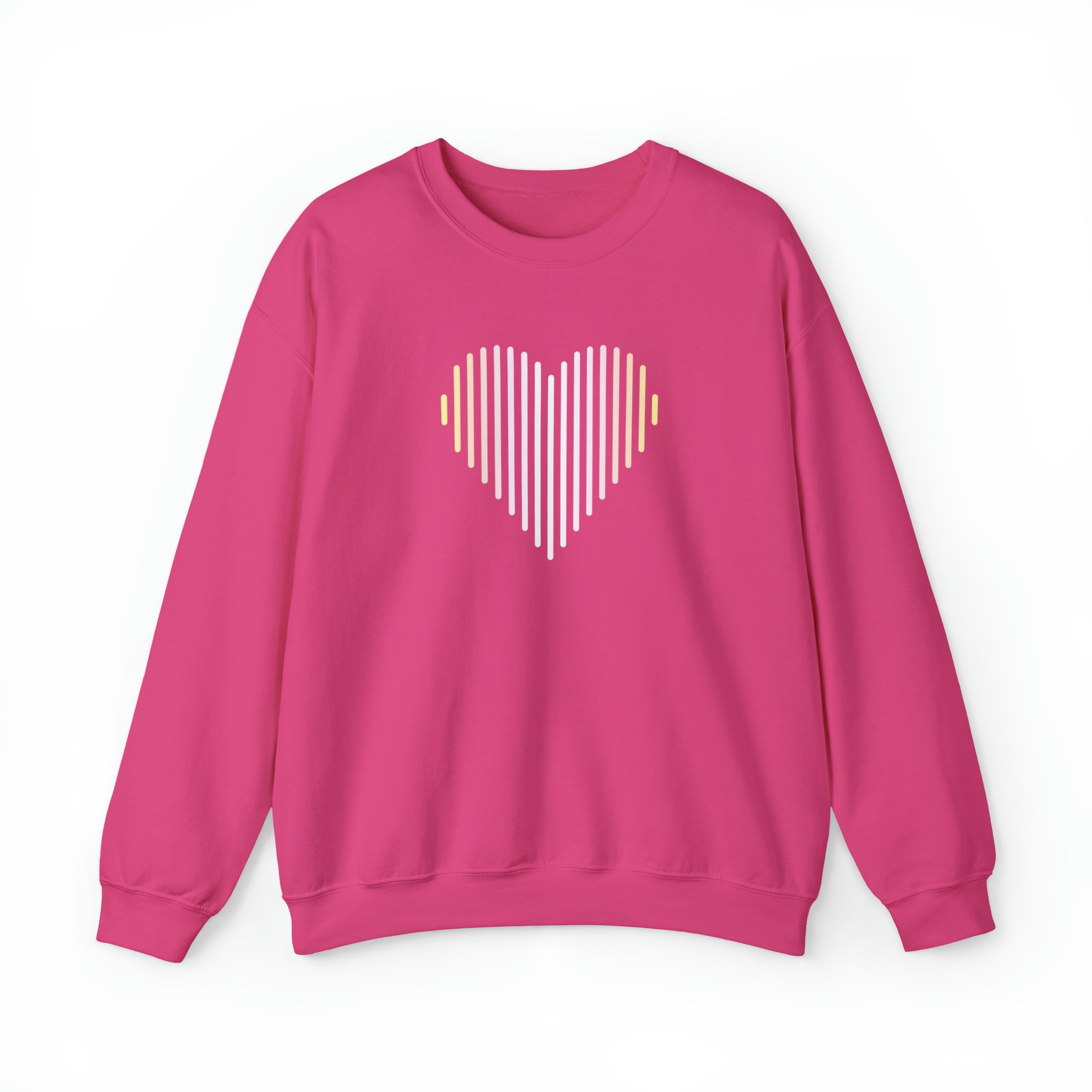 Pangender Heart Lines Sweater: Pride Gradient Sweatshirt
