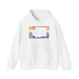 Washington Pride Flag Hoodie: Rainbow LGBTQ+ State Silhouette Distressed Hooded Sweatshirt