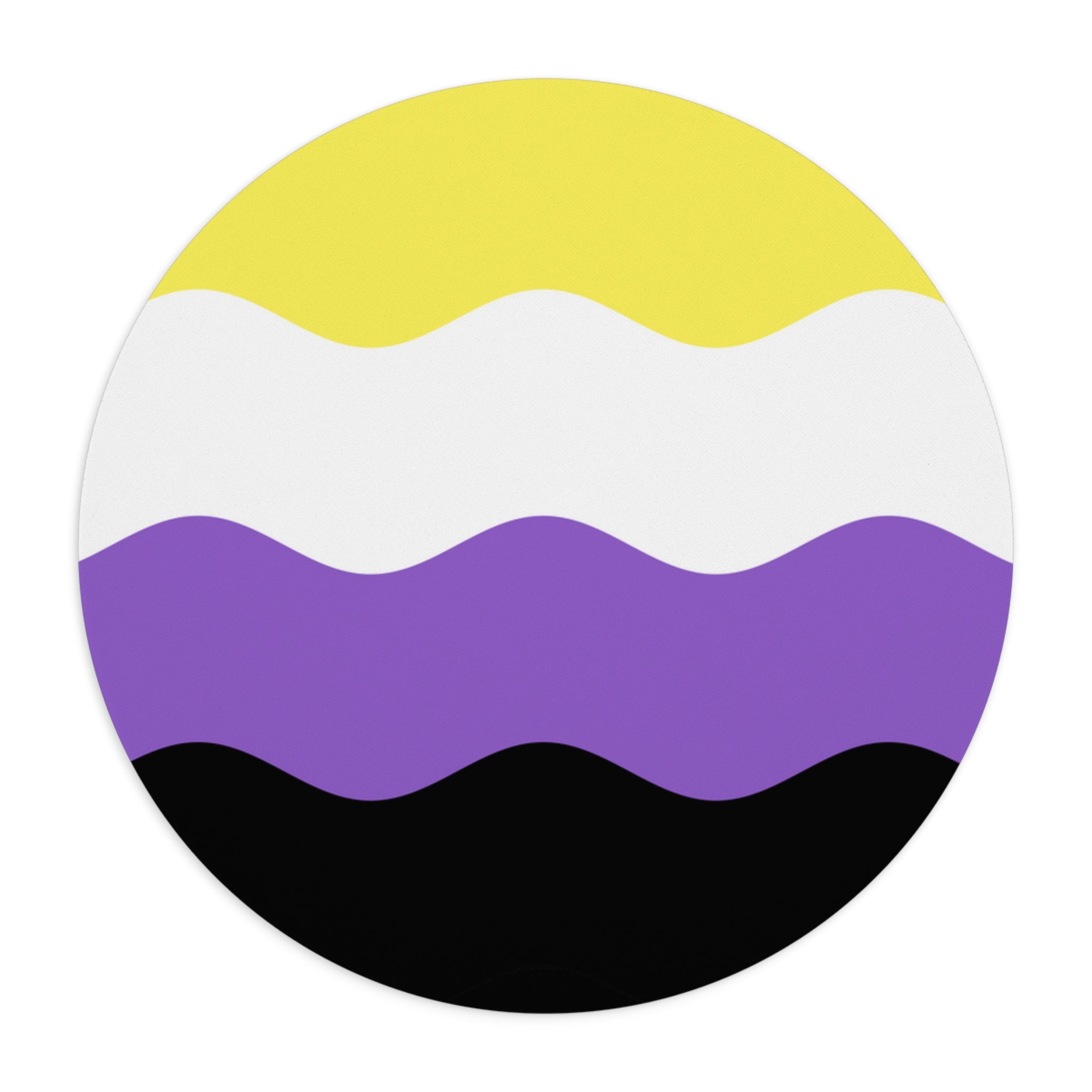 Nonbinary Flag Ripple Mousepad: Wavey Design for Desk