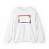 Kansas Pride Flag Sweater: Rainbow LGBTQ+ State Silhouette Distressed Sweatshirt