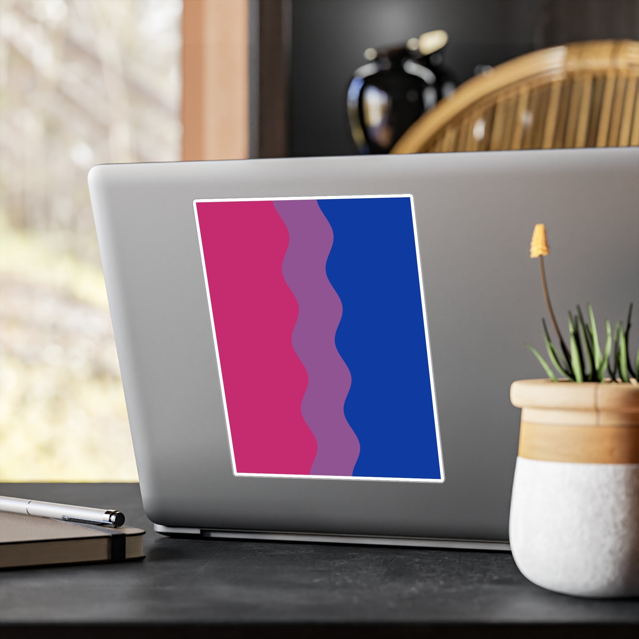 Bisexual Flag Ripple Decal: Wavey Pride Sticker